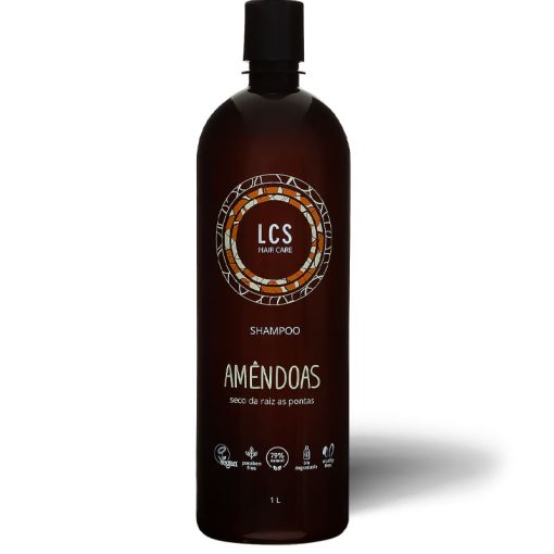 Shampoo Amêndoas Para Cabelos Ressecados 1000 ml Lcs